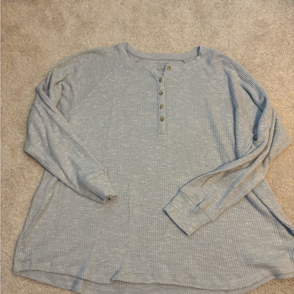 American Eagle Outfitters Tops - American Eagle Gray Henley Shirt